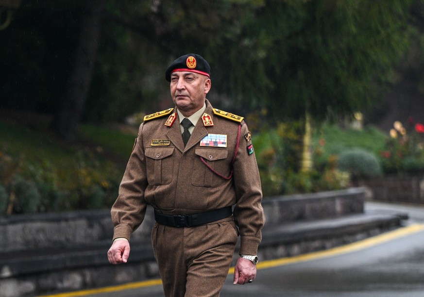 ANKARA, TURKIYE - DECEMBER 23: Libyan Chief of Staff General Mohammed Ali Ahmed Al-Haddad was officially welcomed at the General Staff Headquarters during his visit to Ankara, Turkiye on December 23,  ...