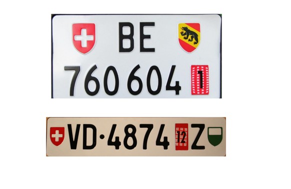 plaques provisoires d'immatriculation suisses