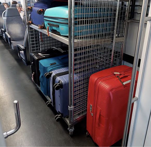 Les nouveaux chariots à bagages roulants des CFF