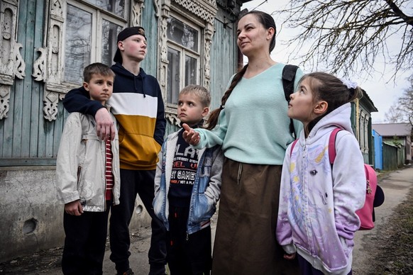 Yelena Solodkaya et ses enfants