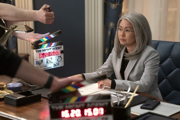 The Night Agent. Hong Chau as Diane Farr in episode 101 of The Night Agent. Cr. Dan Power/Netflix © 2023