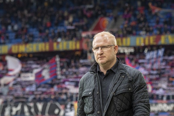 Der Trainer von Basel, Heiko Vogel beim Super League Meisterschaftsspiel zwischen dem FC Basel und dem Servette FC vom Sonntag, 19. Februar 2023 in Basel. (KEYSTONE/Urs Flueeler)