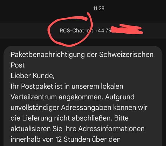 Les criminels sont passés des SMS aux messages RCS (sur Android) et à iMessage (sur iPhone) afin de contourner les filtres SMS de Swisscom et autres.