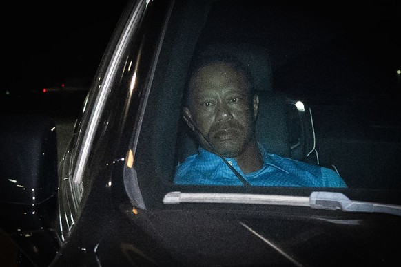 STUART, FLORIDA - MARCH 27: Tiger Woods is seen leaving Martin County Jail after being arrested for driving under the influence after a car crash on March 27, 2026 in Stuart, Florida. (Photo by MEGA/G ...