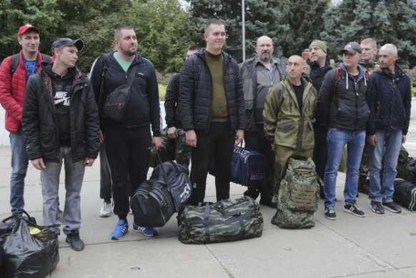 Les recrues russes près de Volgograd.