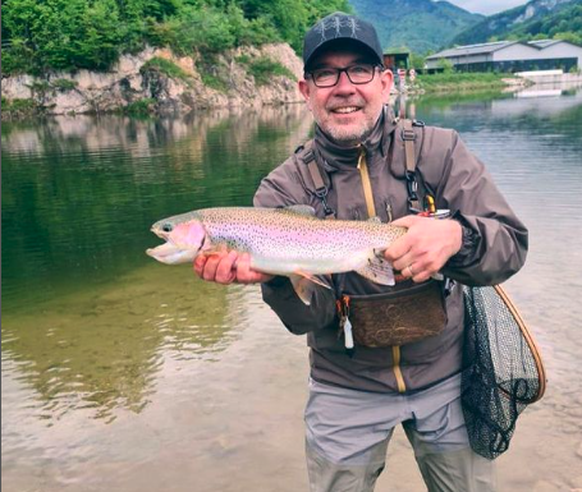 Jamy Gourmaud Urs Fischer, pratiquant l'un de ses hobbies.