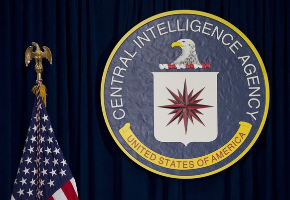 FILE - This April 13, 2016 file photo shows the seal of the Central Intelligence Agency at CIA headquarters in Langley, Va. (AP Photo/Carolyn Kaster, File)
Central Intelligence Agency seal,CIA seal
