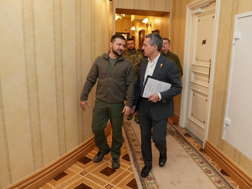 C'était la quatrième fois qu'Ignazio Cassis rencontrait le président ukrainien Volodymyr Zelensky.