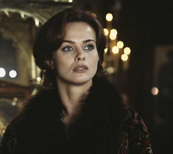 St Sophia's Greek Orthodox Cathedral in Bayswater, London doubles for the interior of the Russian church of Our Lady of Smolensk, in a scene from the James Bond film 'GoldenEye' starrin ...