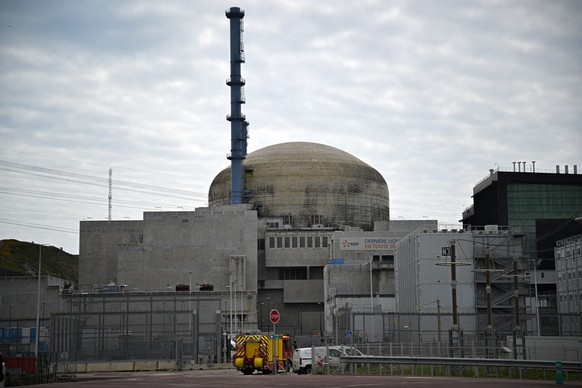 (FILES) This photograph taken on April 25, 2024, shows the nuclear power plant of Flamanville, north-western France, as the Flamanville 3 nuclear power plant is ready to start. EDF has shut down the E ...