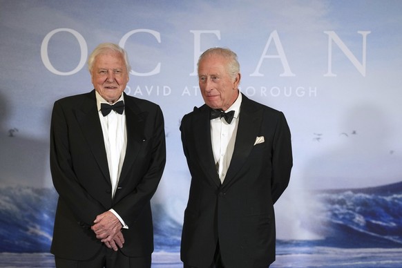 David Attenborough et le Roi Charles le 6 mai 2025.