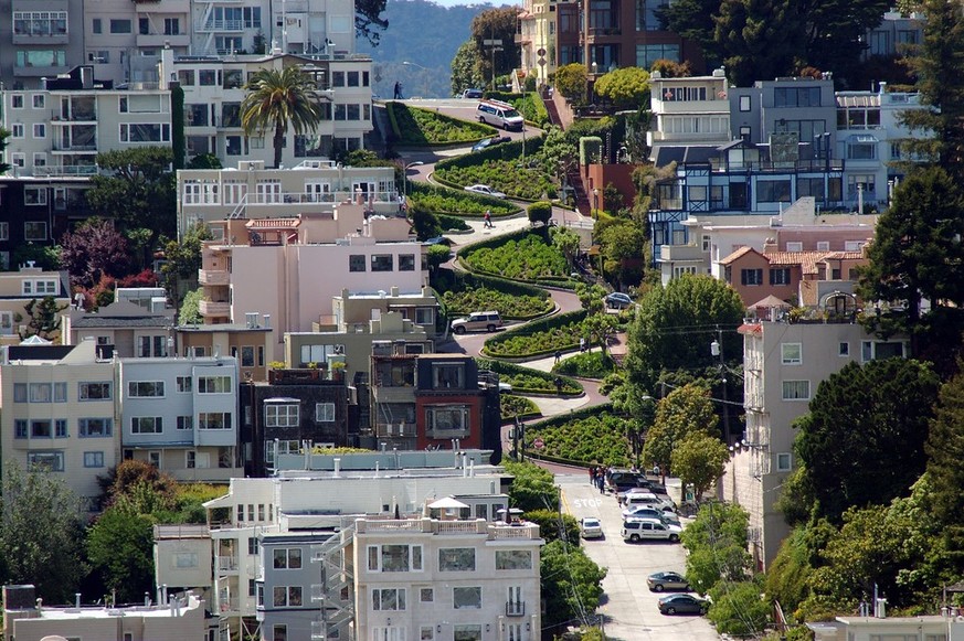 Spektakulärste Strassen der Welt Lombard Street in San Francisco