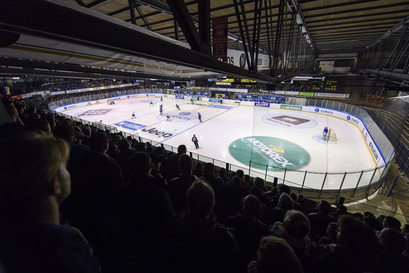 La patinoire des Melezes photographie, lors du match de hockey sur glace du huitieme de finale de Coupe de Suisse, Swiss Ice Hockey Cup, entre le HC La Chaux-de-Fonds et le Geneve Servette HC, ce merc ...
