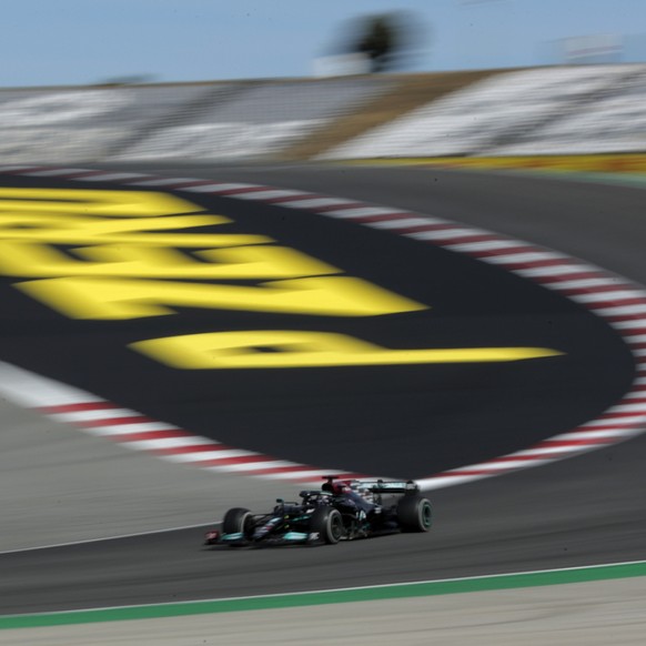 Lewis Hamilton, alors pilote chez Mercedes, avait remporté la dernière édition du GP du Portugal en 2021. (Archives)