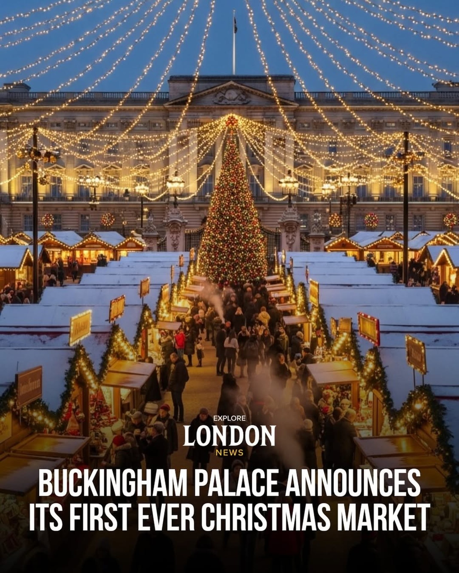 Des centaines de touristes se sont rués vers Buckingham Palace après avoir cru à un faux marché de Noël