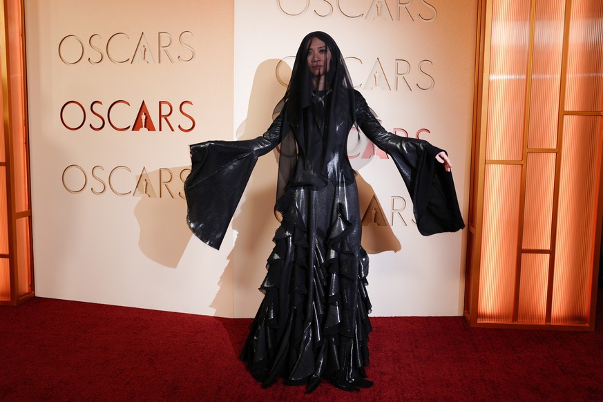 Chloe Zhao arrives at the Oscars on Sunday, March 15, 2026, at the Dolby Theatre in Los Angeles. (Photo by Jordan Strauss/Invision/AP)
Chloe Zhao