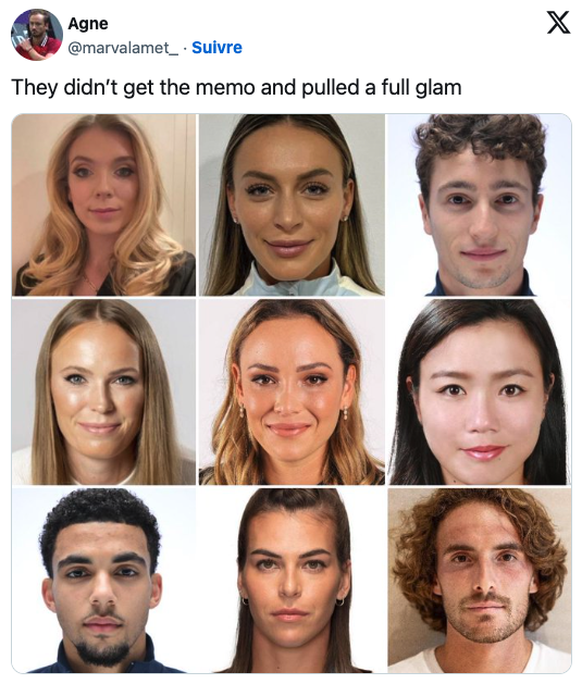 mugshots d&#039;athlètes aux JO.