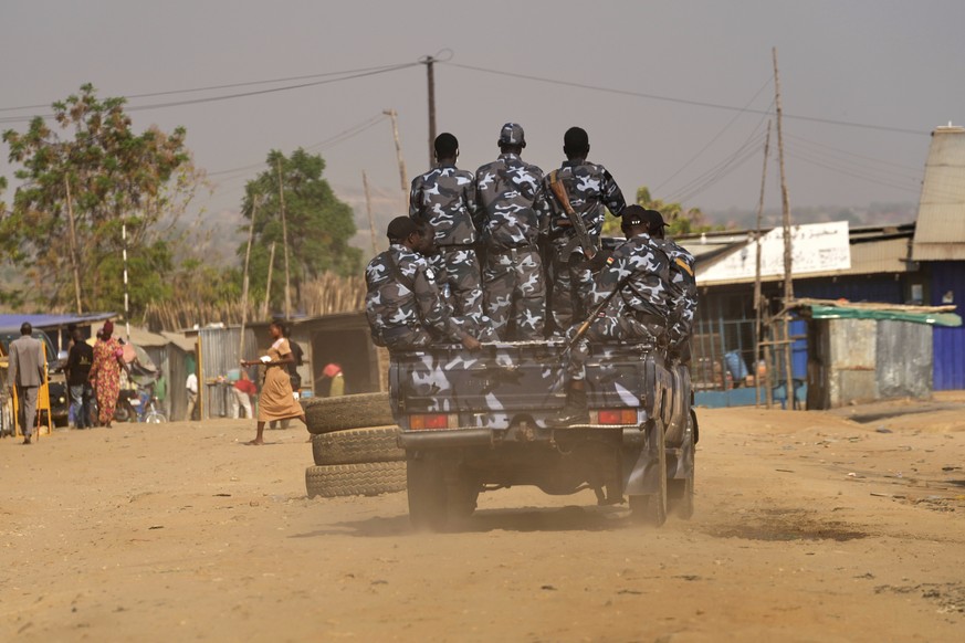 South Sudan soldiers patrol the street in Juba, South Sudan on Thursday, Feb. 13, 2025. (AP Photo/Brian Inganga)
South Sudan Explainer