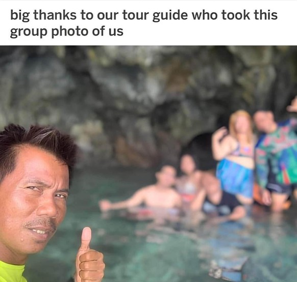 Faildienstaag: Tour Guide versaut Gruppenfoto