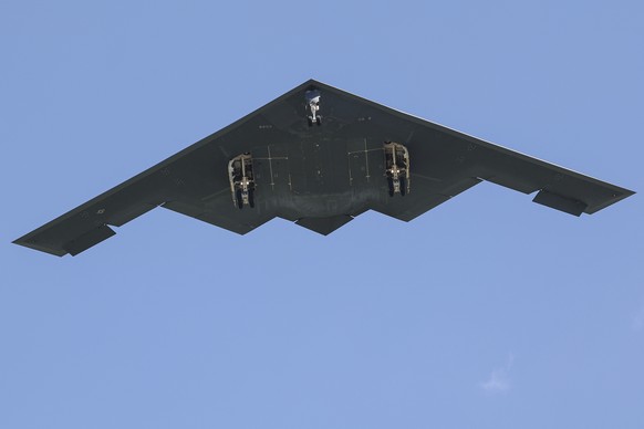 A B-2 bomber arrives at Whiteman Air Force Base Mo., Sunday, June 22, 2025, after returning from a massive strike on Iranian nuclear sites on Saturday. (AP Photo/David Smith)
Mideast Wars US Iran Stri ...