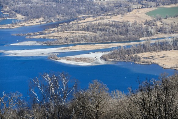 En février déjà, le Lac Majeur était très bas à cause d'un hiver avec peu de précipitations.