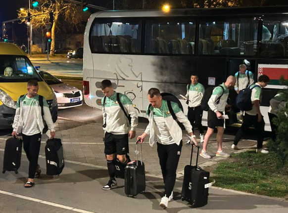 L'arrivée de la délégation biélorusse à Novi Sad.