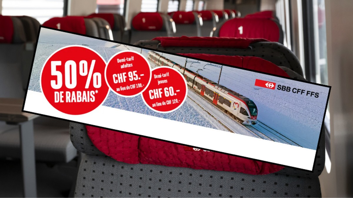 Le demi-tarif CFF est à moitié prix chez Interdiscount