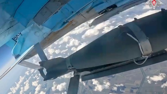 Bombe planante sur un avion de l&#039;armée de l&#039;air russe (photo d&#039;archives).