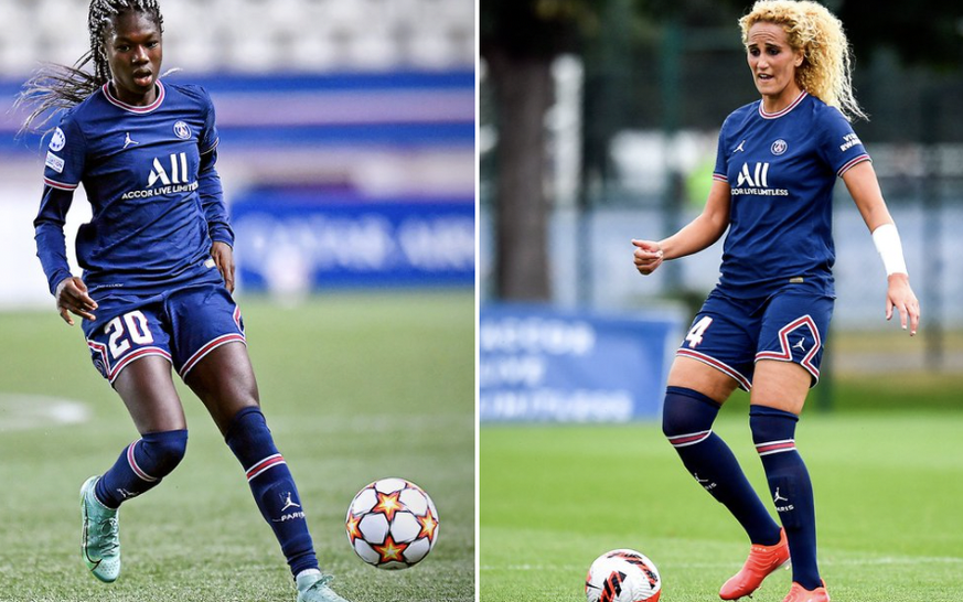 Aminata Diallo (à gauche) est-elle liée à l'agression de sa coéquipière au Paris Saint-Germain (PSG) et en équipe de France, Kheira Hamraoui (à droite)?