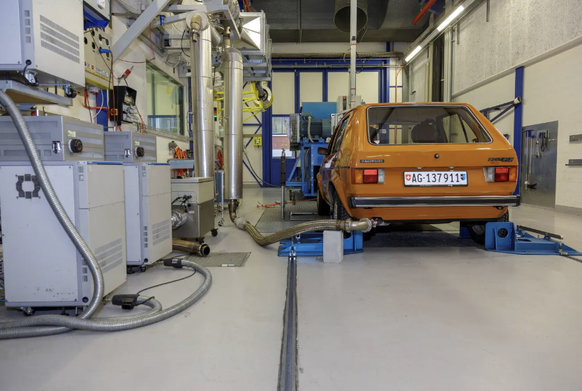 Une VW Golf construite en 1978 est également testée par l&#039;Empa.