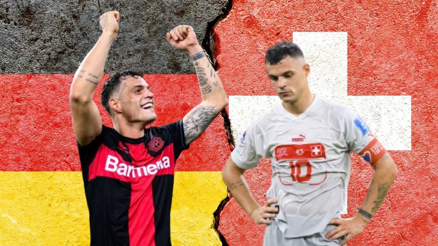 Granit Xhaka ne bénéficie pas du même traitement en Allemagne et en Suisse.