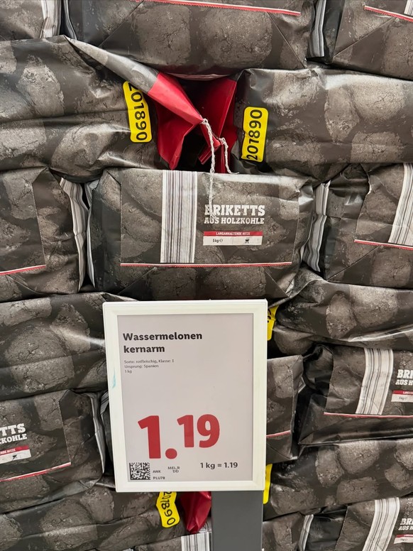 Lustige Fails: Kohle und Wassermelone