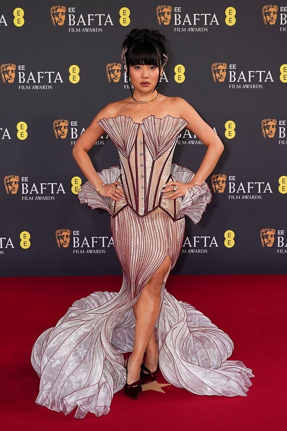 LONDON, ENGLAND - FEBRUARY 22: Gugu Mbatha-Raw attends the 2026 EE BAFTA Film Awards at The Royal Festival Hall on February 22, 2026 in London, England. (Photo by Neil Mockford/FilmMagic)