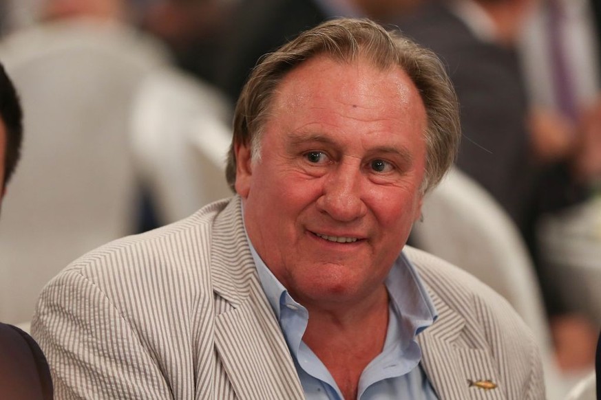 ISTANBUL, TURKEY - OCTOBER 27: French actor Gerard Depardieu attends the award ceremony of 6th National Ship and Yacht Design Contest organized by Turkish Ship &amp; Yacht Exporters in Istanbul, Turke ...