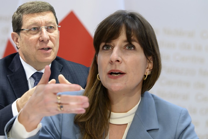 Le conseiller d'Etat genevois Mauro Poggia et la vice-présidente de la CDS Rebecca Ruiz ont tous deux vivement réagi à l'annonce des primes 2023.