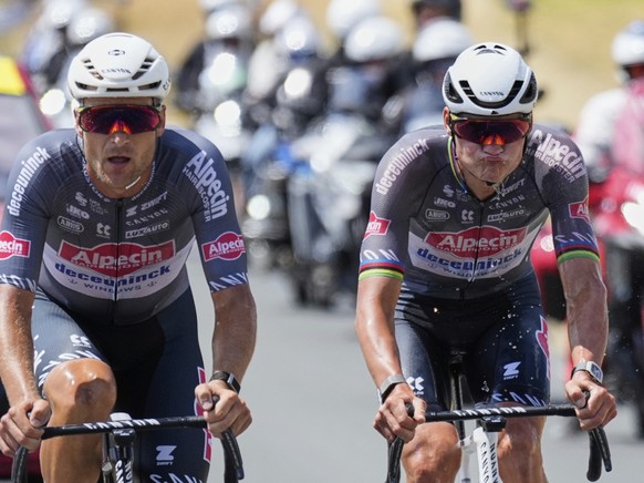 Jonas Rickaert (à gauche) et Mathieu van der Poel ont animé l&#039;étape en vain