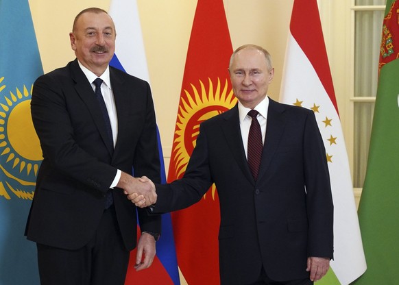 Ilham Aliyev et Vladimir Poutine.