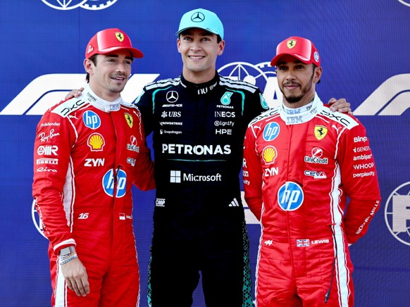 George Russell a devancé les deux coureurs de Ferrari.