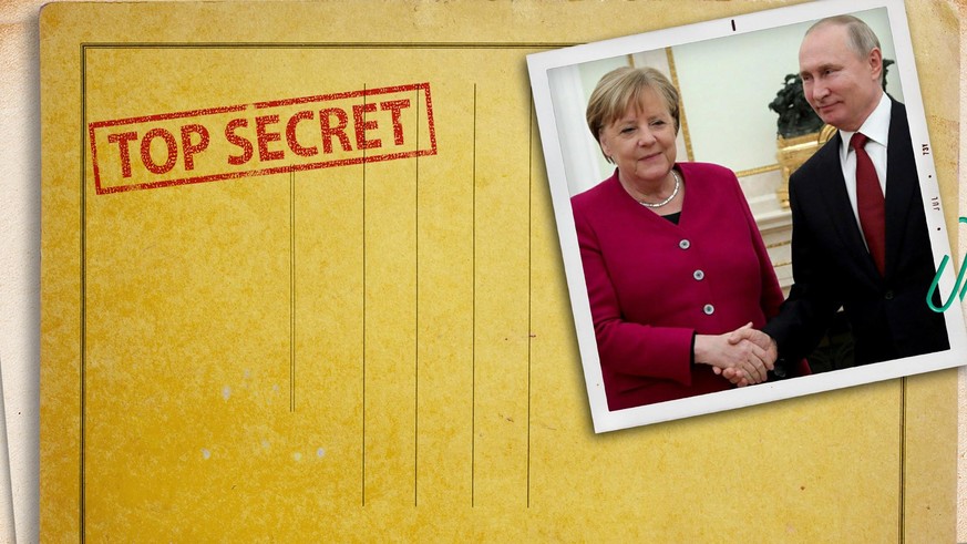 Vladimir Poutine, Angela Merkel, Top secret