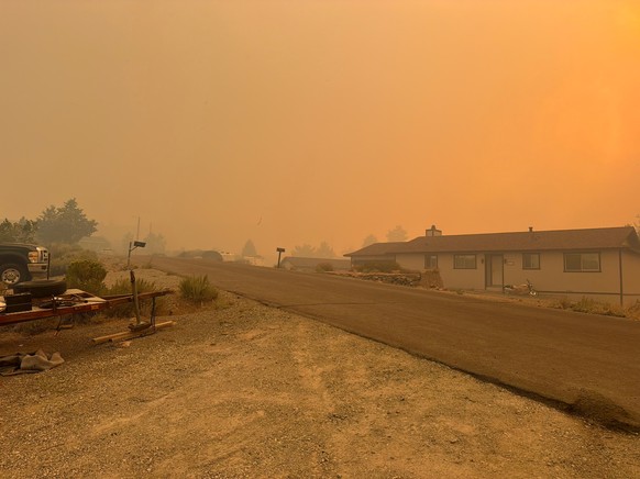 Smoke fills the air from the Hawk Fire Aug. 22, 2026, in northwet Reno, Nevada. (Shane Merritt via AP)
Western Wildfires
