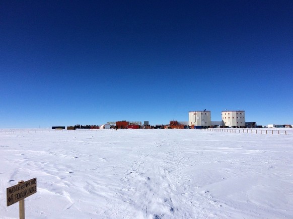 This undated image released on Wednesday, Jan. 14, 2026 by the Ice Memory Foundation, shows the Concordia Station, where the Ice Memory Sanctuary is being built in Antarctica for ice cores from the Al ...