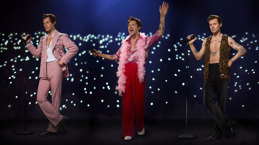 La nouvelle statue de cire de Harry Styles chez Madame Tussauds à Londres.