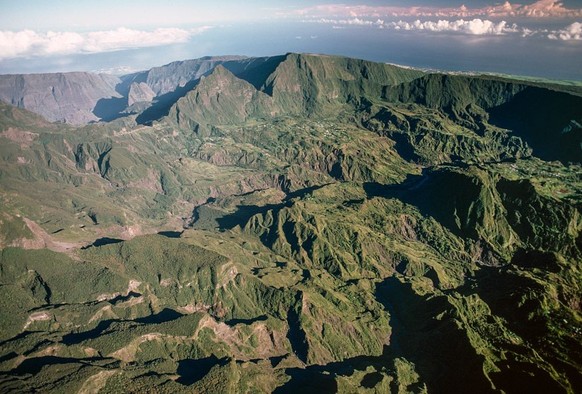 REUNION - MARCH 18: Cirque of mafate, Pitons, cirques and remparts (UNESCO World Heritage List, 2010), Reunion Island, Overseas Department of the French Republic. (Photo by DeAgostini/Getty Images)
