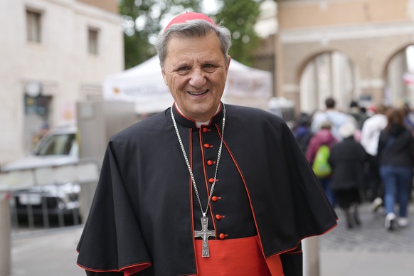 Cardinal Mario Grech arrives for a college of cardinals&#039; meeting at the Vatican, Thursday, April 24, 2025. (AP Photo/Markus Schreiber)
Vatican Pope