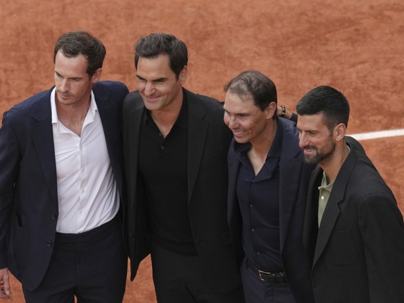 Le Big Four réuni sur le Central de Roland-Garros.