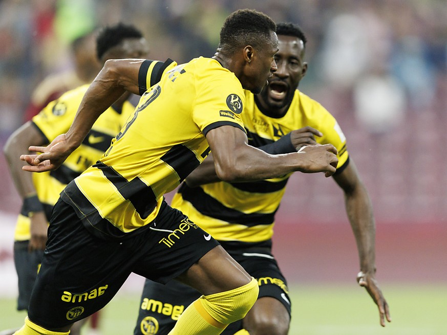 Les Bernois exultent apr�s le but de Camara
