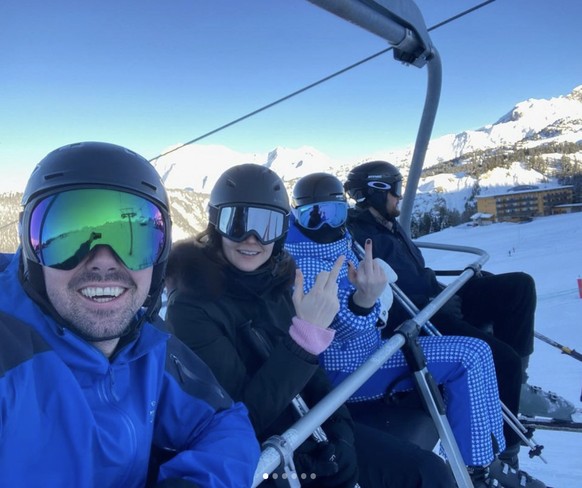 Sophie Turner en vacances au ski.