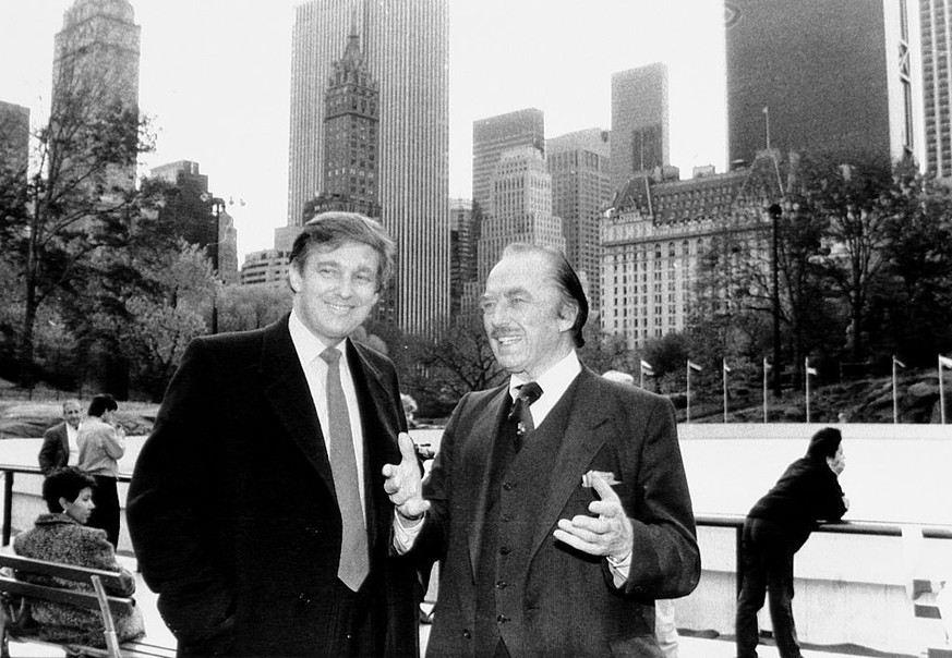 UNITED STATES - NOVEMBER 06: Donald Trump and father Fred Trump at opening of Wollman Rink. (Photo by Dennis Caruso/NY Daily News Archive via Getty Images)