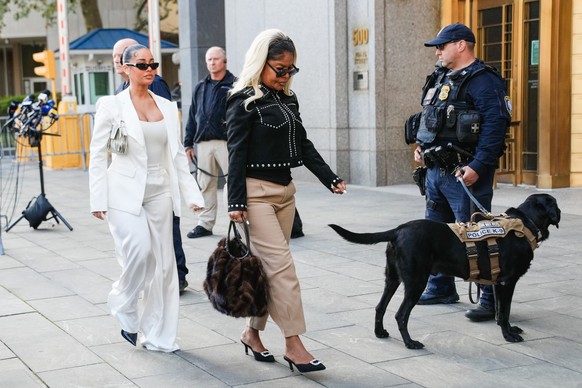 Fashion designer Misa Hylton, center, arrives to the Manhattan federal court for the sentencing of Sean &quot;Diddy&quot; Combs in New York, Friday, Oct. 3, 2025. (AP Photo/Eduardo Munoz Alvarez)
Sexu ...