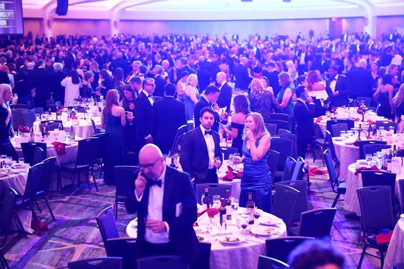 Guests begin to exit during the White House Correspondents Dinner, Saturday, April 25, 2026, in Washington. (AP Photo/Tom Brenner)
Trump White House Correspondents Dinner